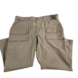 Duluth Trading Co. Flex Firehose Work Pants Men's 48x30‎ Relaxed Fit Khaki